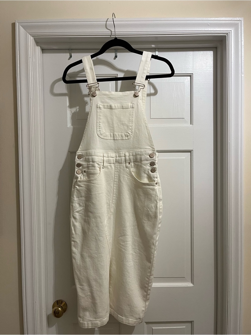 Joules Cream Denim Overall skirt